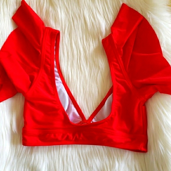 Just in! Floral Highwaisted Ruffle Hem Bikini Set - Picture 6 of 7